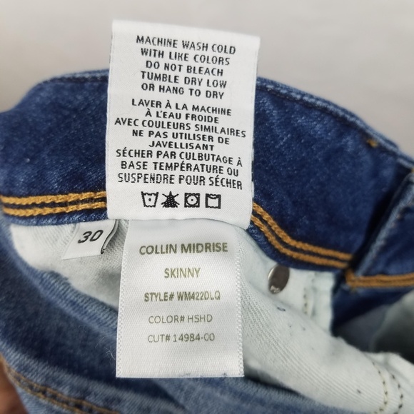 NWT Hudson Jeans Womens 32 Blue Collin Mid-Rise Skinny Plus-Size - Picture 6 of 6